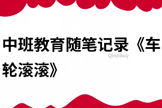 中班教育隨筆記錄《車輪滾滾》