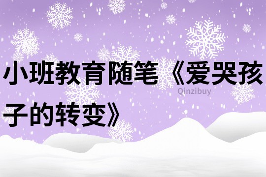 小班教育隨筆《愛哭孩子的轉變》