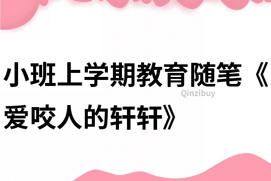 小班上學期教育隨筆《愛咬人的軒軒》