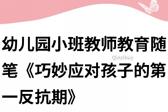 幼兒園小班教師教育隨筆《巧妙應對孩子的第一反抗期》