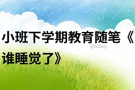 小班下學(xué)期教育隨筆《誰(shuí)睡覺(jué)了》