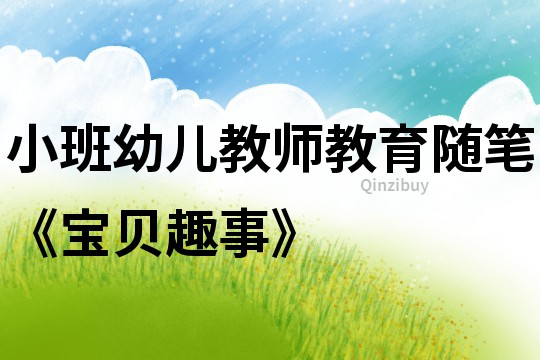 小班幼兒教師教育隨筆《寶貝趣事》