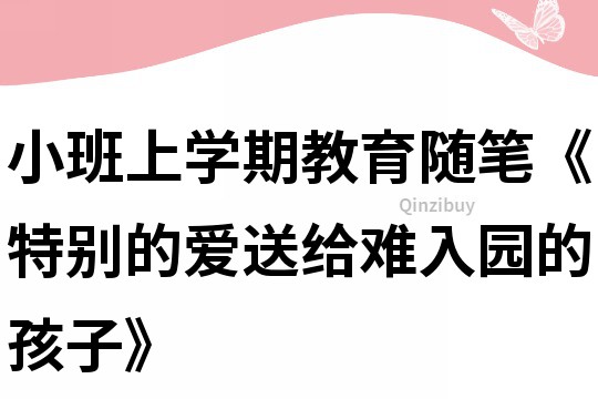 小班上學期教育隨筆《特別的愛送給難入園的孩子》