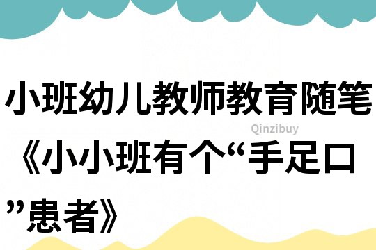 小班幼兒教師教育隨筆《小小班有個“手足口”患者》
