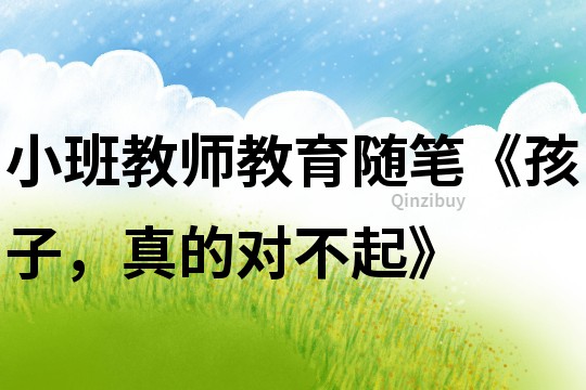 小班教師教育隨筆《孩子，真的對(duì)不起》