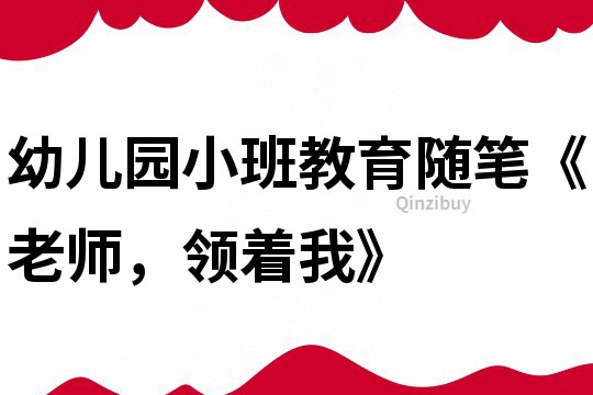幼兒園小班教育隨筆《老師，領著我》