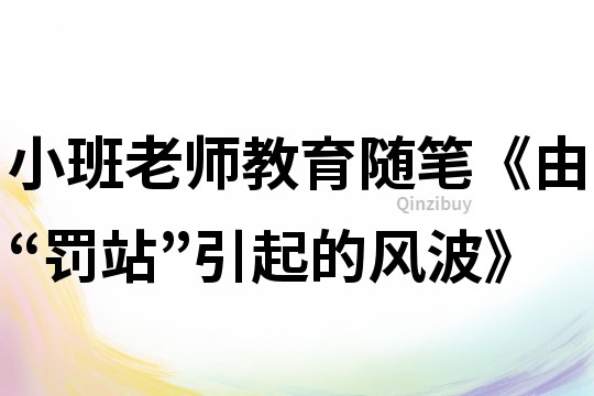 小班老師教育隨筆《由“罰站”引起的風波》