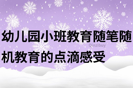 幼兒園小班教育隨筆：隨機教育的點滴感受