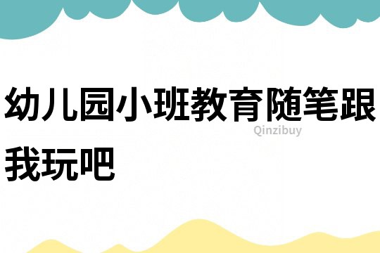 幼兒園小班教育隨筆：跟我玩吧