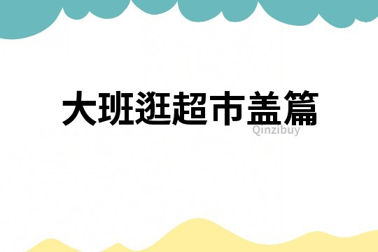 大班逛超市蓋篇