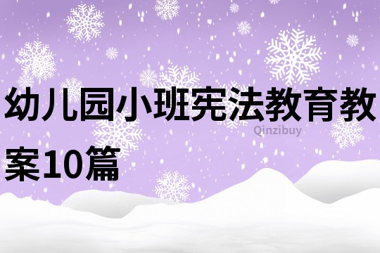 幼兒園小班憲法教育教案10篇