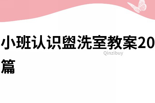 小班認識盥洗室教案20篇