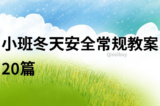 小班冬天安全常規教案20篇