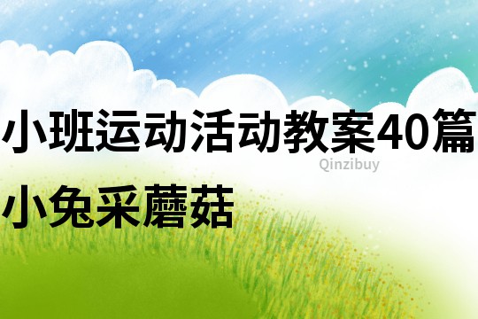 小班運動活動教案40篇小兔采蘑菇