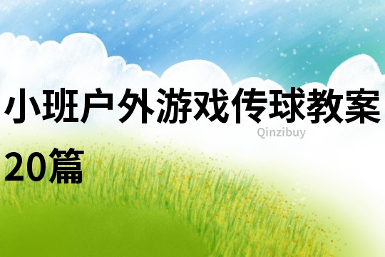 小班戶外游戲傳球教案20篇