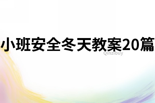 小班安全冬天教案20篇