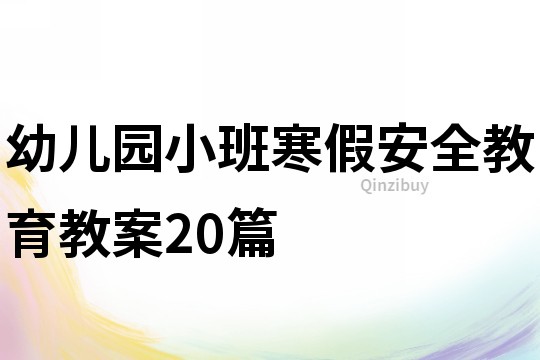 幼兒園小班寒假安全教育教案20篇