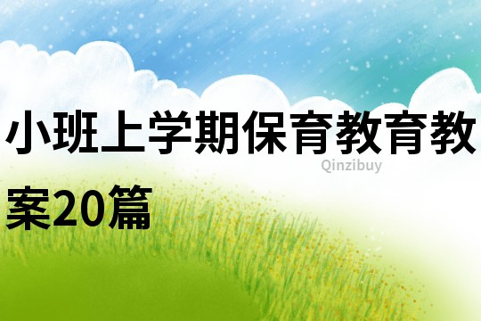 小班上學期保育教育教案20篇