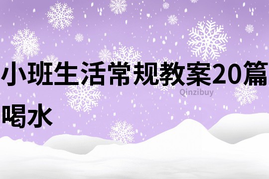 小班生活常規教案20篇喝水