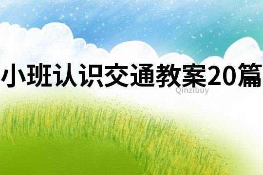 小班認識交通教案20篇