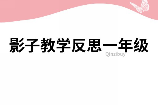 影子教學反思一年級