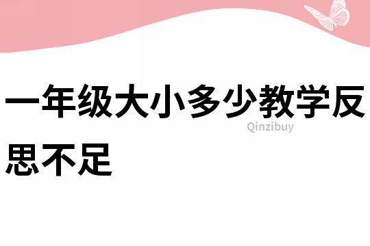 一年級大小多少教學反思不足