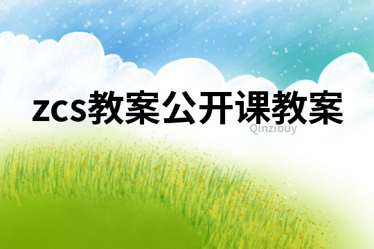 zcs教案公開課教案