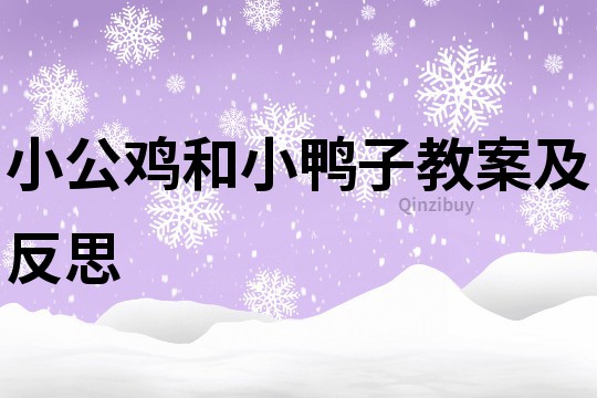 小公雞和小鴨子教案及反思