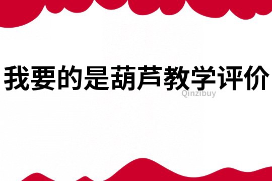 我要的是葫蘆教學評價