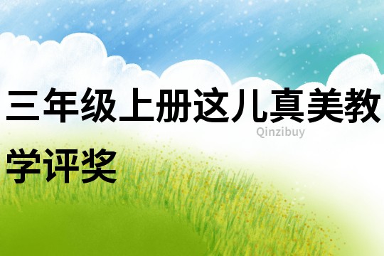 三年級上冊這兒真美教學評獎