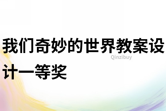 我們奇妙的世界教案設(shè)計一等獎