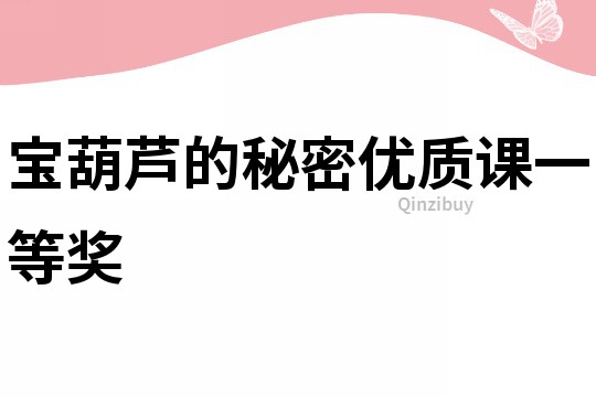 寶葫蘆的秘密優質課一等獎