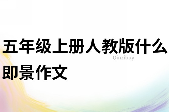 五年級上冊人教版什么即景作文