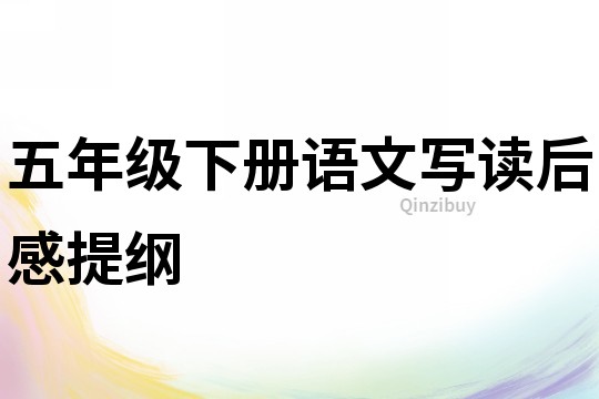 五年級下冊語文寫讀后感提綱