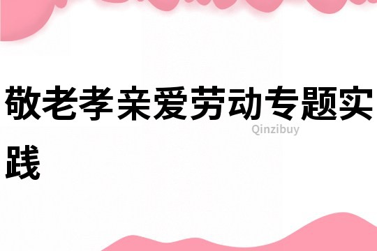 敬老孝親愛勞動(dòng)專題實(shí)踐