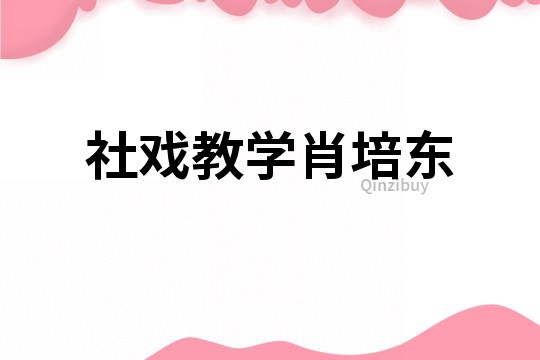 社戲教學肖培東