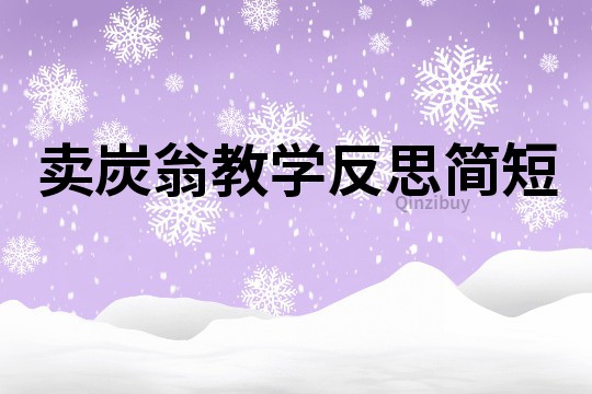 賣炭翁教學反思簡短