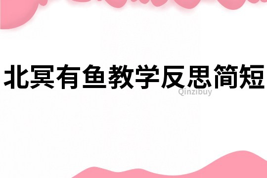 北冥有魚教學反思簡短