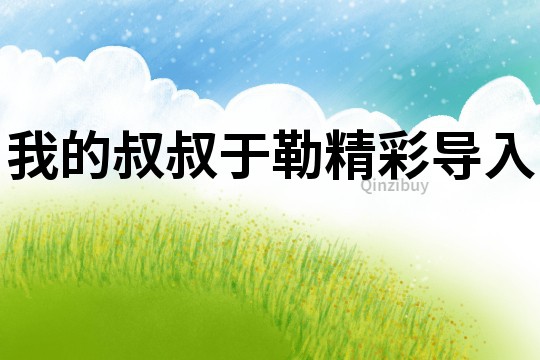 我的叔叔于勒精彩導入