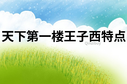 天下第一樓王子西特點(diǎn)