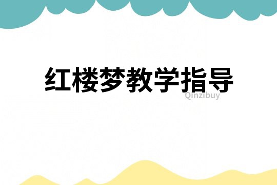 紅樓夢教學(xué)指導(dǎo)