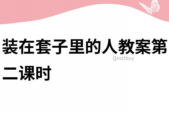 裝在套子里的人教案第二課時