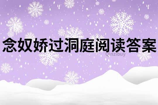 念奴嬌過洞庭閱讀答案