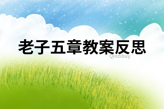 老子五章教案反思