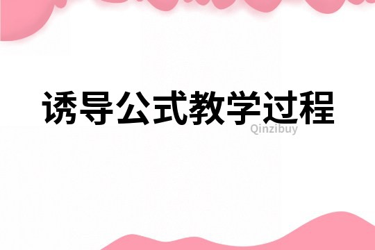 誘導公式教學過程