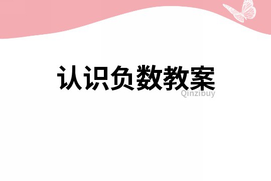 認識負數教案
