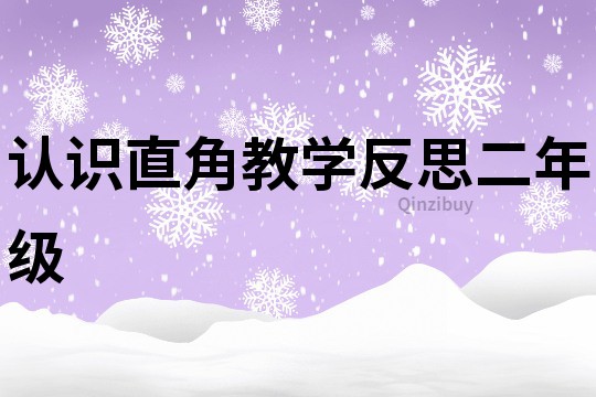 認識直角教學反思二年級