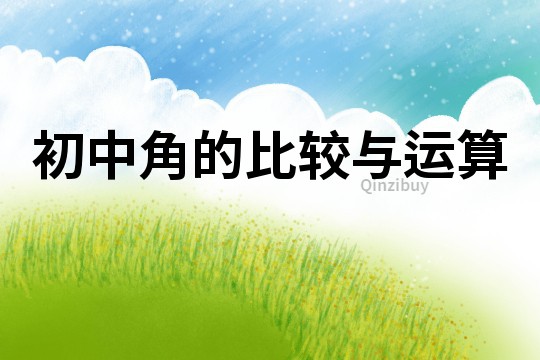 初中角的比較與運算
