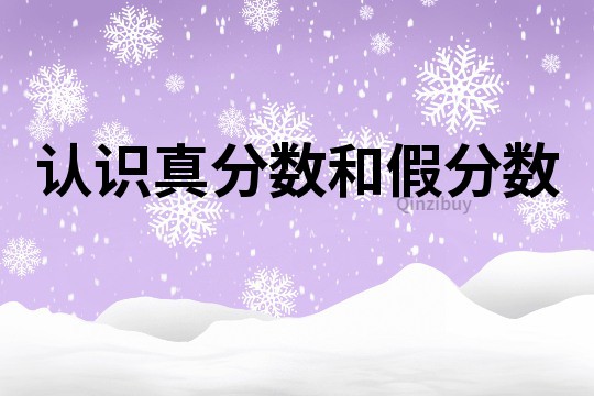 認識真分數(shù)和假分數(shù)