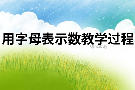 用字母表示數(shù)教學(xué)過程